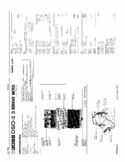 Boss DSD3 DSD3 sampler / delay service manual